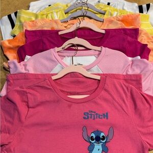 Disney Stitch Kids T-Shirts bundle 4shirts / 2 Jerseys